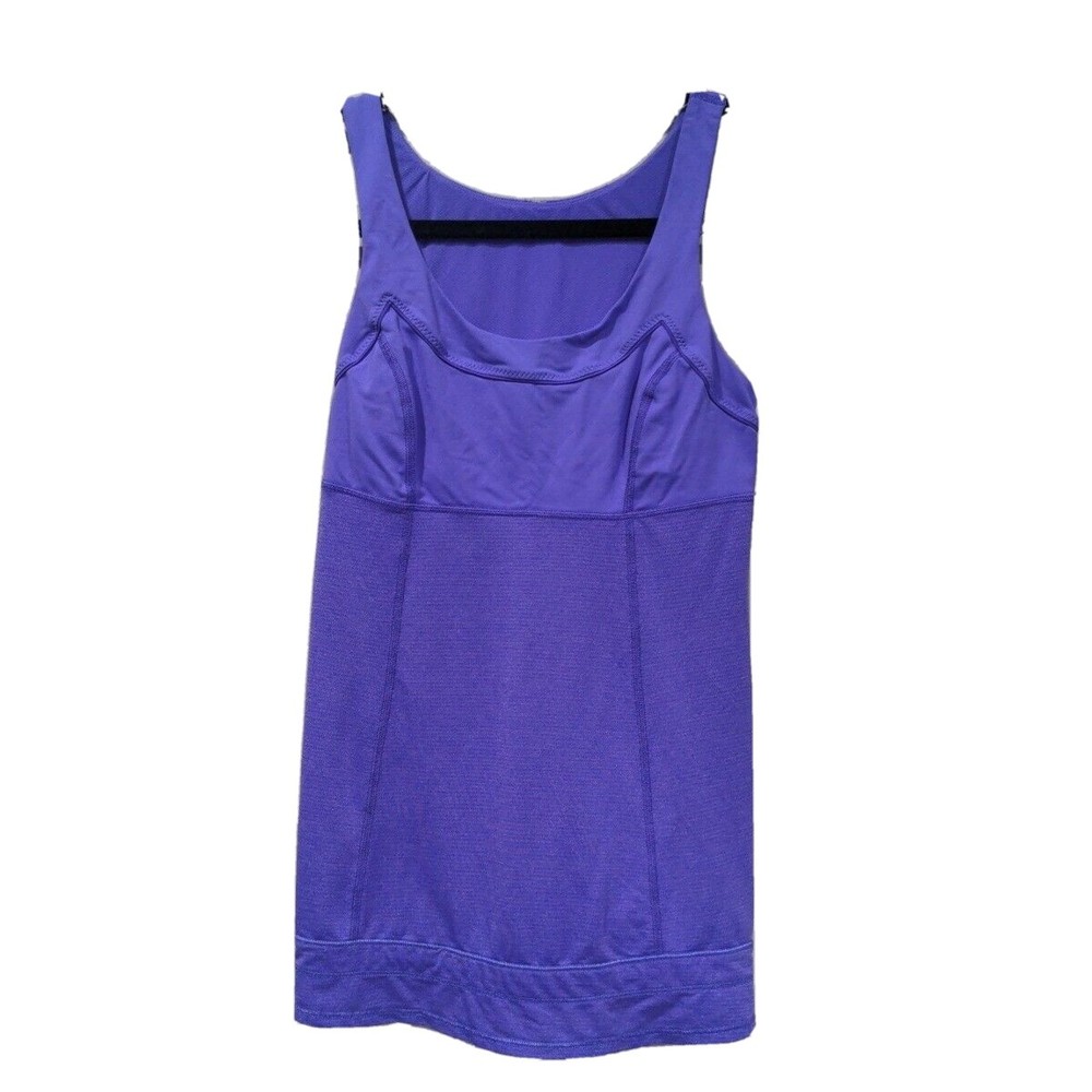 Lululemon Womens Racerback Tank Top Size 4 Empire Waist Cinched Hem Purple